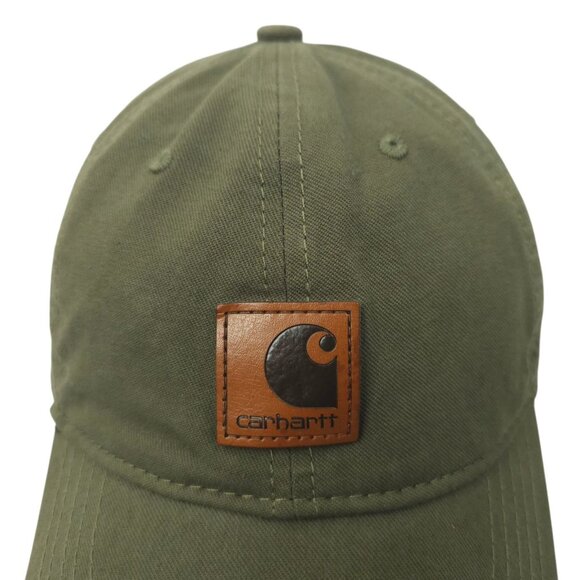 Carhartt Strapback OSFA Cap Hat Trucker Baseball Logo Patch Fatigue Green - Picture 7 of 14